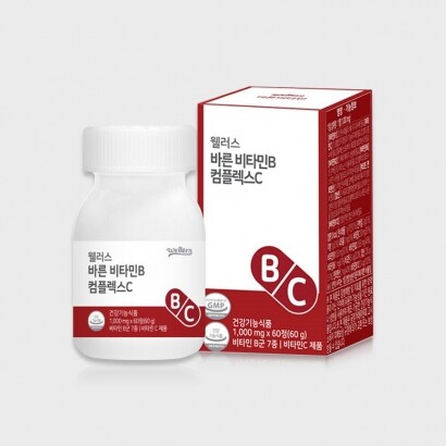 바른 비타민B 컴플렉스 비타민C (60정 2개월분)